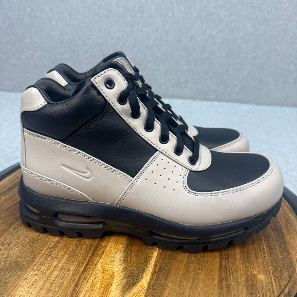 Nike Air Max Goadome ACG Light Bone Black Leather Boots FZ1314-002 Mens 8.5